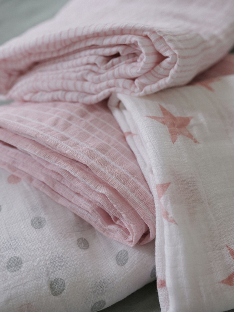 حزمة من 4 بطانيات موسلين قطن 100% Essentials من Aden + Anais - Image 3 of 4