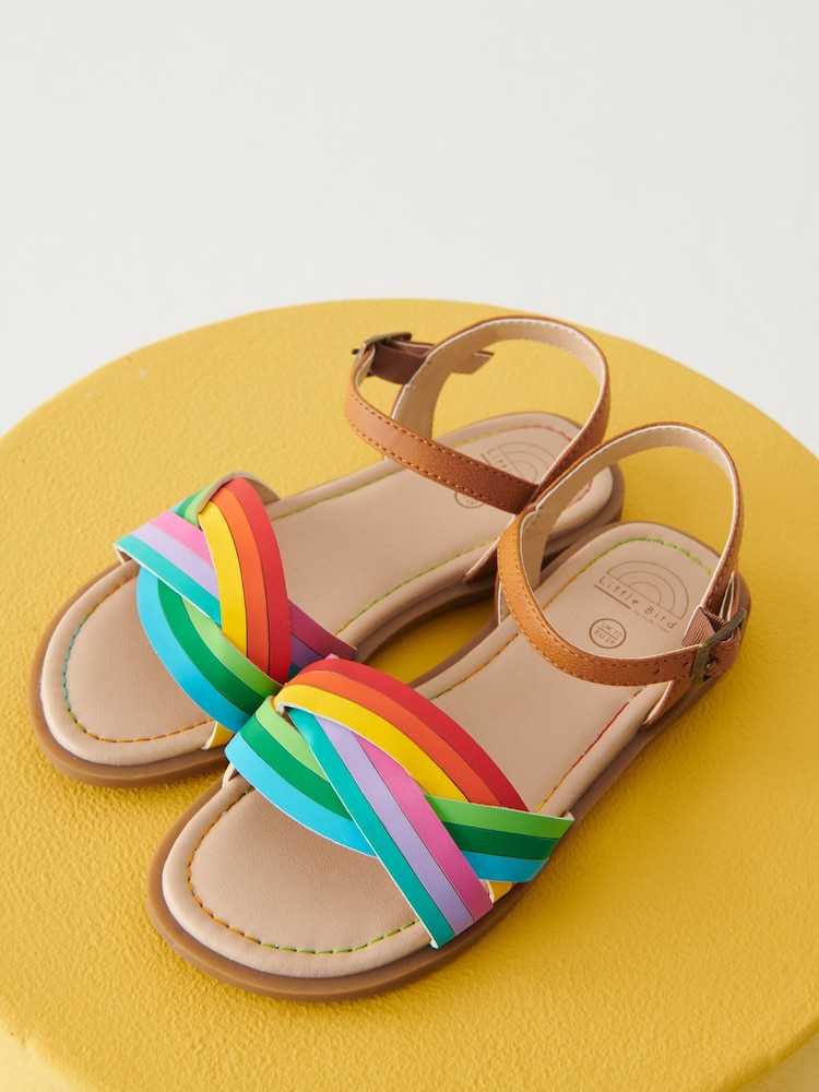 Little Bird by Jools Oliver Multi Younger Rainbow Knot Sandals - Image 6 of 6