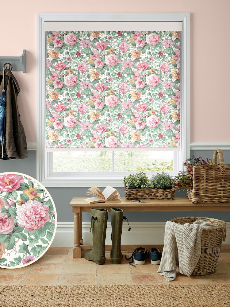 Laura Ashley Rose Pink Aveline Made To Measure Roller Blind - Image 1 of 6