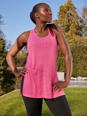 Pink Next Active Jersey Sports Animal Burnout Vest Top - Image 1 of 5