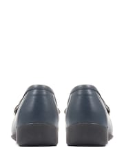 Pavers Blue Pavers Wide Fit Black Leather Loafers With Tassel - Image 3 of 5