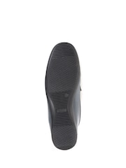 Pavers Blue Pavers Wide Fit Black Leather Loafers With Tassel - Image 5 of 5