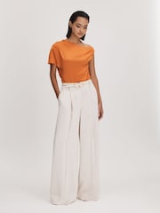 Anna Quan Satin Off-The-Shoulder Top - Image 1 of 5