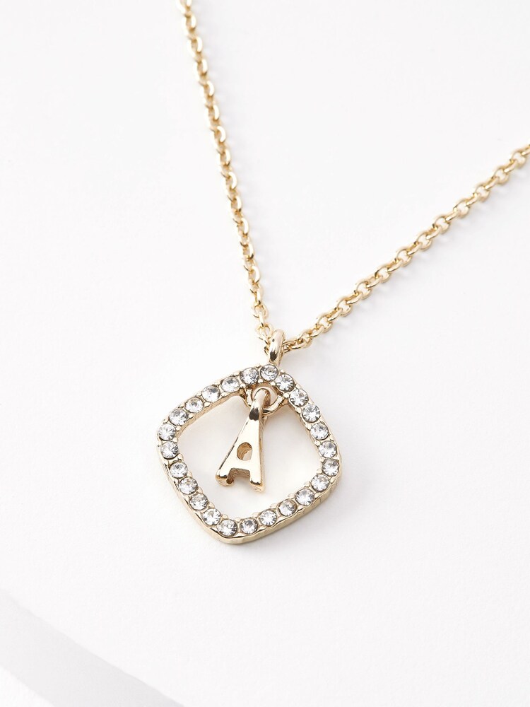Gold Tone Initial Necklace - Image 4 of 4 Gold Tone Initial Necklace - Image 4 of 4