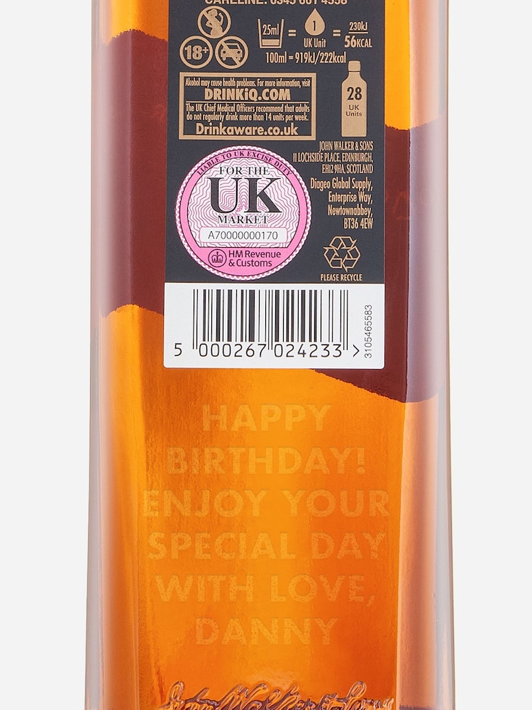 Personalised Johnnie Walker 70cl by Gifted Drinks - Image 3 of 3