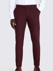 MOSS Red Slim Fit Fig Donegal Trousers - Image 1 of 1