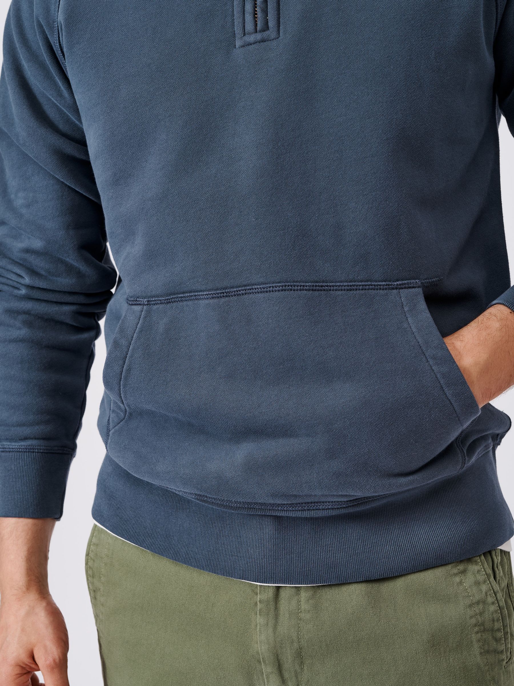 Buy Aubin Cotton Provost Quarter Zip 100% Cotton Sweatshirt from