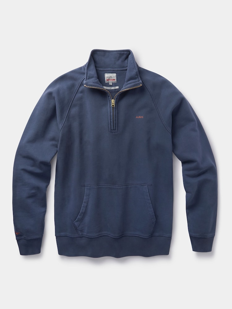 Aubin Cotton Provost Quarter Zip 100% Cotton Sweat Top - Image 8 of 10