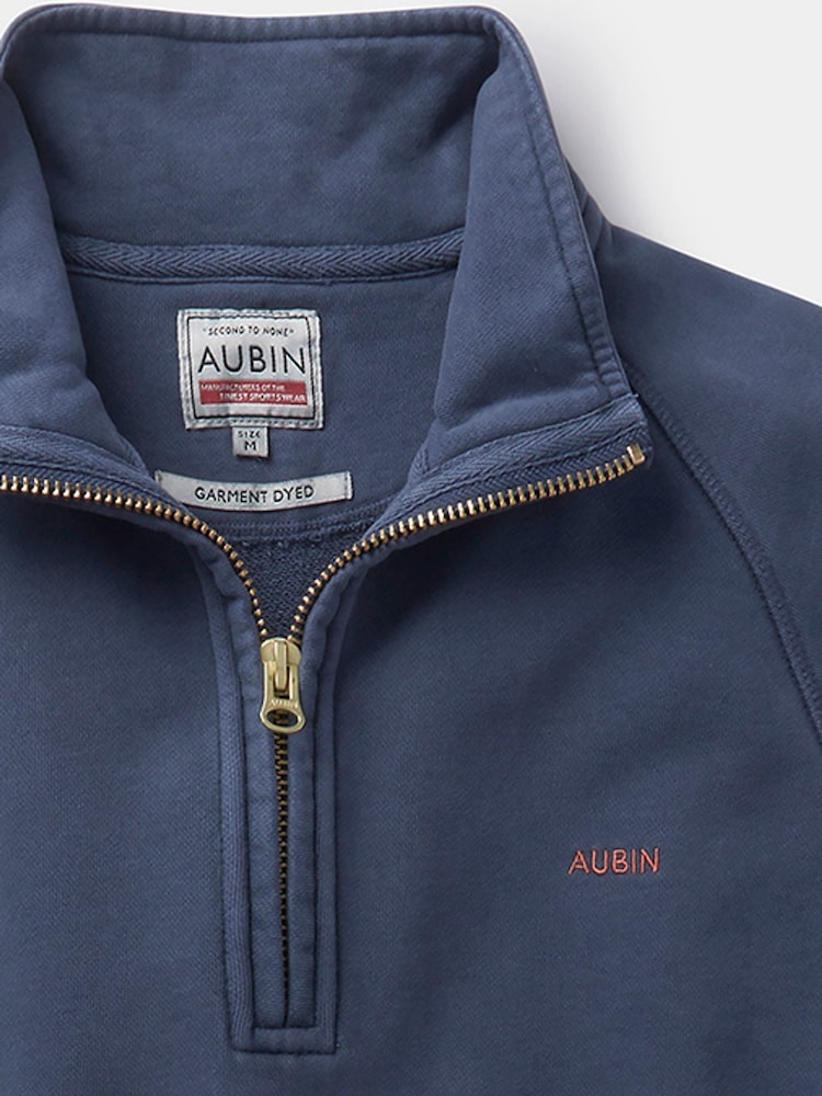 Aubin Cotton Provost Quarter Zip 100% Cotton Sweat Top - Image 9 of 10