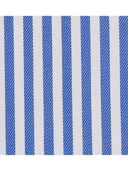 Savile Row Company Classic Fit Blue Stripe Non Iron Single Cuff 100% Cotton Shirt - Image 5 of 5
