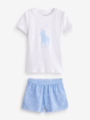 Polo Ralph Lauren Blue 100% Cotton Pony Player Pyjamas Set - Image 1 of 5