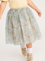 Lilac Purple Floral Midi Tutu Skirt (3mths-7yrs) - Image 1 of 6