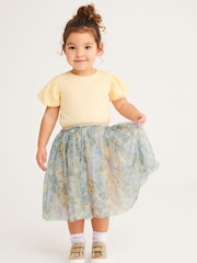 Lilac Purple Floral Midi Tutu Skirt (3mths-7yrs) - Image 2 of 6