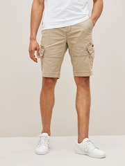Superdry Cream Vintage Logo Cargo Shorts - Image 1 of 1