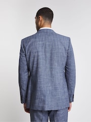 Jacamo Light Blue Textured Relaxed Fit Suit: Jacket - Image 2 of 4