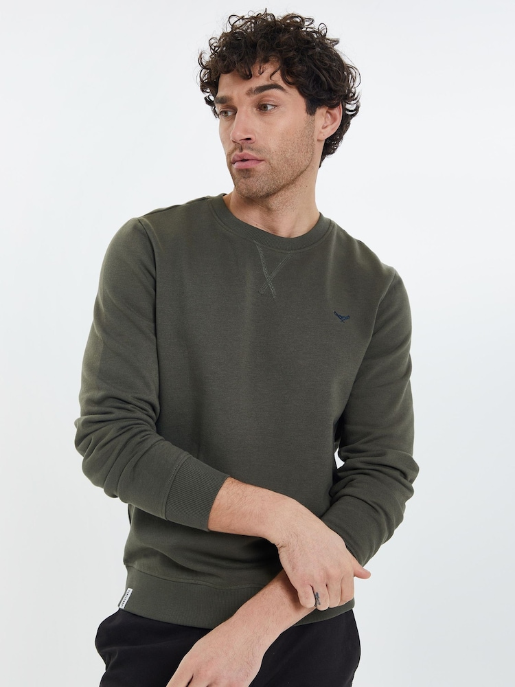 Threadbare Black/Khaki Crew Neck Sweatshirts 2 Packs - Image 2 of 7