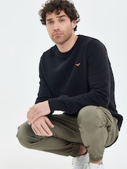 Threadbare Black/Khaki Crew Neck Sweatshirts 2 Packs - Image 5 of 7
