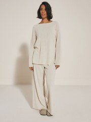 Rochelle, Neutral/Braun - Gerippte Hose (Kombiteil) - Bild 1 von 6