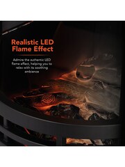 Warmlite Black Round Contemporary Stove - Image 9 of 11