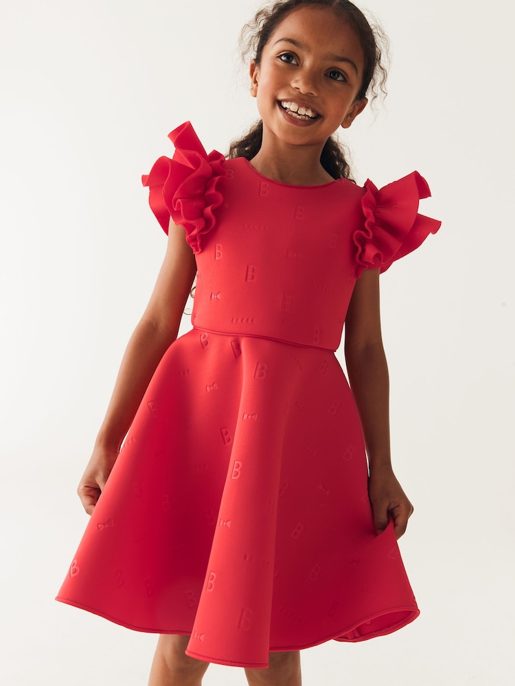 Baker by Ted Baker Frilled Embossed Scuba Dress - Image 1 of 13