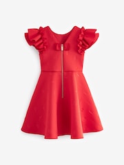 Baker by Ted Baker Frilled Embossed Scuba Dress - Image 10 of 13