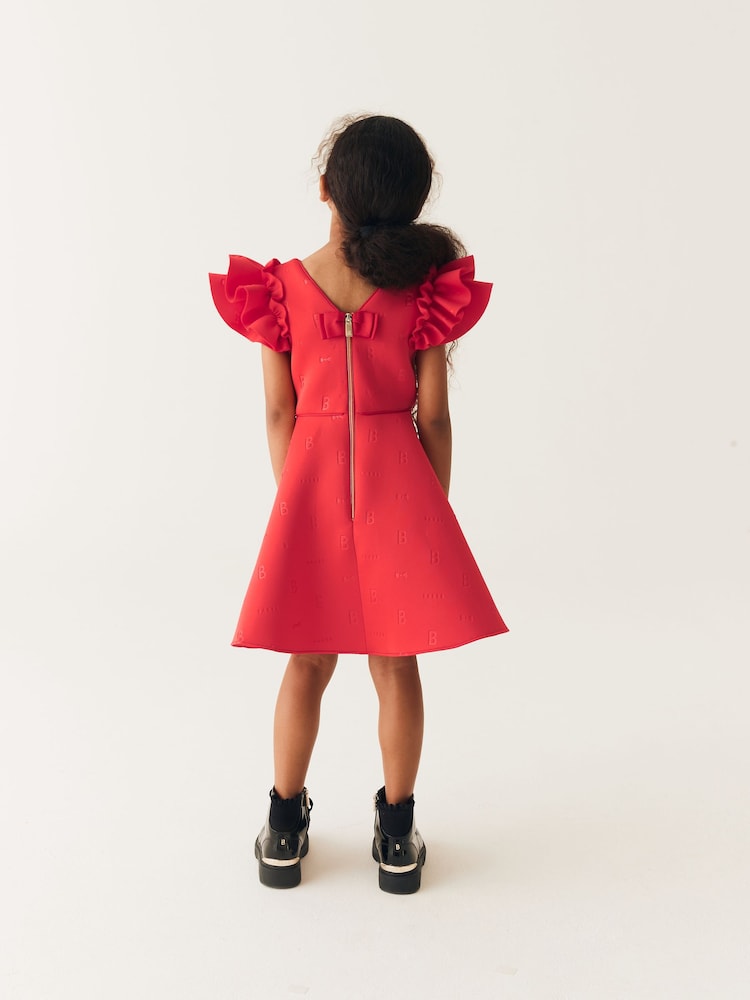 Baker by Ted Baker Frilled Embossed Scuba Dress - Image 2 of 13