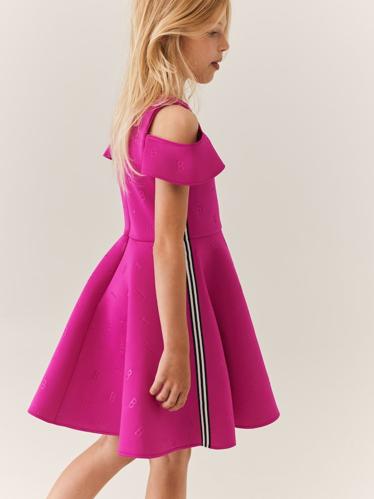 Baker by Ted Baker Pink Embossed Scuba Dress - Image 2 of 11 Baker by Ted Baker Pink Embossed Scuba Dress - Image 2 of 11