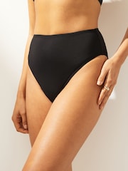 Black High Waist Light Flow Period High Waist Bikini Bottoms - Image 1 of 6