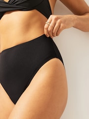 Black High Waist Light Flow Period High Waist Bikini Bottoms - Image 5 of 6