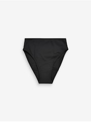 Black High Waist Light Flow Period High Waist Bikini Bottoms - Image 6 of 6