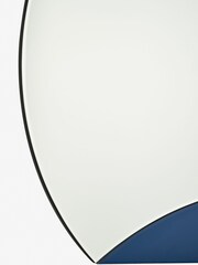 Dar Lighting Blue/Silver Slice Round Panel Mirror - Image 3 of 4