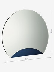 Dar Lighting Blue/Silver Slice Round Panel Mirror - Image 4 of 4
