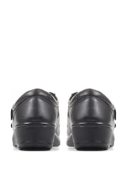 Pavers Wide-Fit One Touch Black Shoe With Two Straps - Image 3 of 5