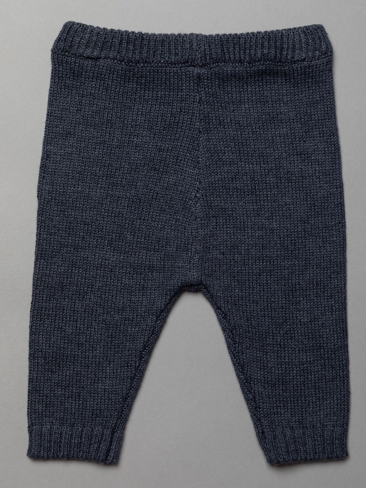 Bonjour Bebe Blue Fairisle Pattern Knitted 2 Piece Jumper And Bottom Set - Image 2 of 4