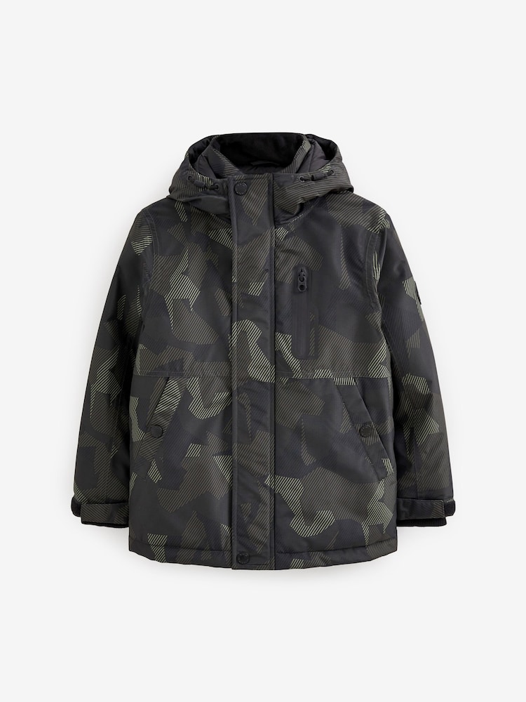 Khaki Green Camo Waterproof Warm Wadded Coat (3-16yrs) - Image 1 of 8