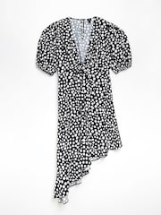 Черное платье миди с запахом River Island - Изображение 5 из 5