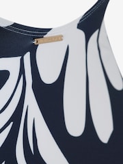 Strój kąpielowy modelujący brzuch Mint Velvet z głębokim dekoltem i skręconym przodem - Obraz 2 z 3