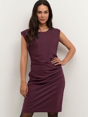 Kaffe India Sleeveless Ruched Fitted Dress - Image 1 of 6