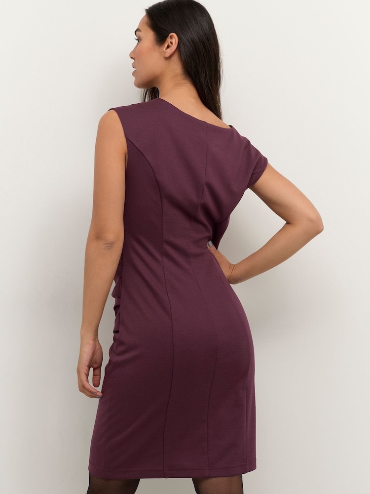 Kaffe India Sleeveless Ruched Fitted Dress - Image 2 of 6