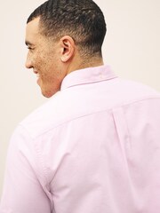 Barbour® Pink Oxtown Classic Short Sleeve Oxford Cotton Shirt - Image 5 of 7
