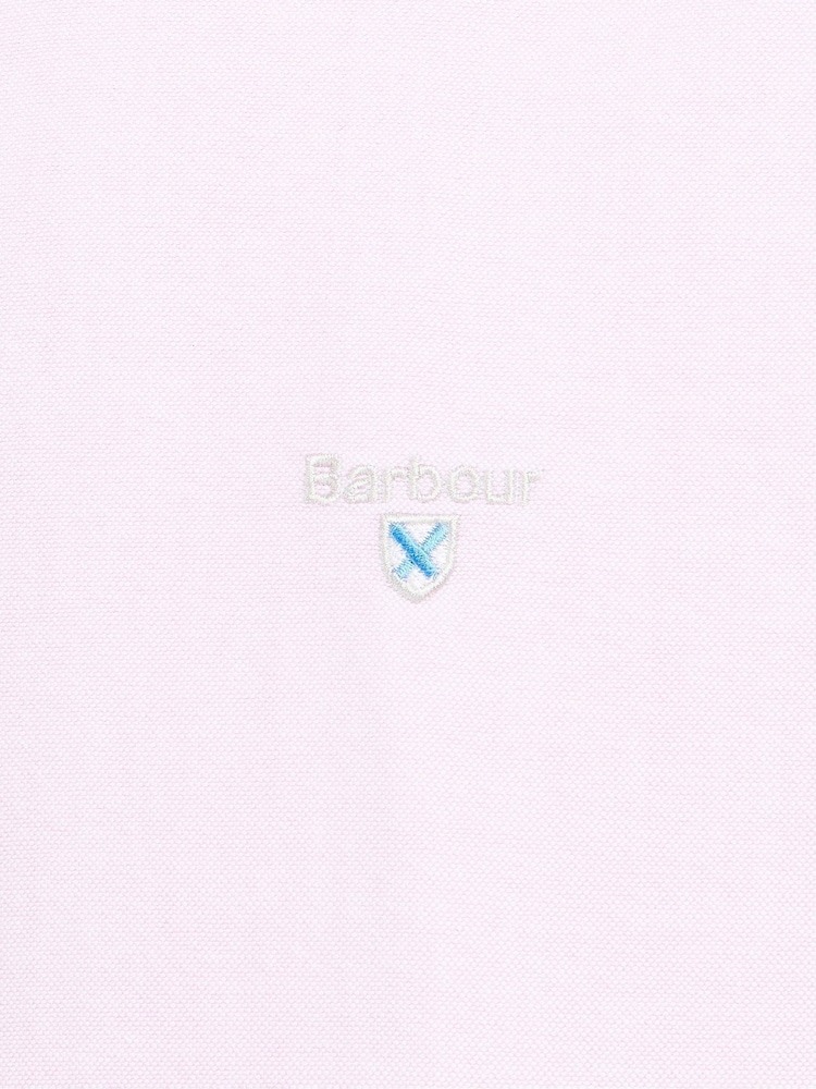 Barbour® Pink Oxtown Classic Short Sleeve Oxford Cotton Shirt - Image 7 of 7