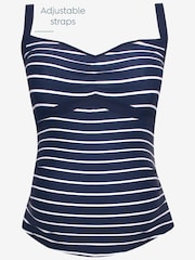 JoJo Maman Bébé Navy White Stripe Maternity Tankini Set - Image 3 of 4