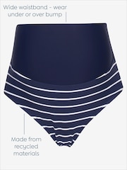JoJo Maman Bébé Navy White Stripe Maternity Tankini Set - Image 4 of 4