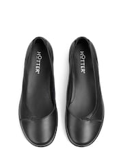 Hotter Black Wide Fit Robyn II Slip-On Leather Shoes - Image 3 of 4