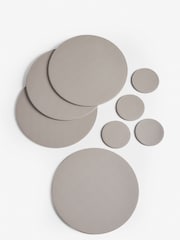 Set of 4 Natural Reversible Faux Leather Placemats and Coasters Set - Image 4 of 4