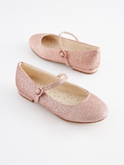 Pink Glitter Wide Fit (G) Mary Jane Occasion Shoes - Image 1 of 5