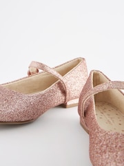 Pink Glitter Wide Fit (G) Mary Jane Occasion Shoes - Image 3 of 5