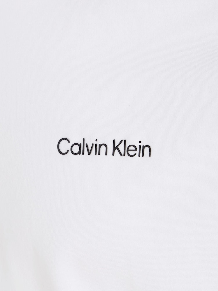 Calvin Klein White Interlock Logo T-Shirt - Image 5 of 5