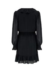 Pour Moi Black Nico Frill Detail Dress - Image 5 of 5