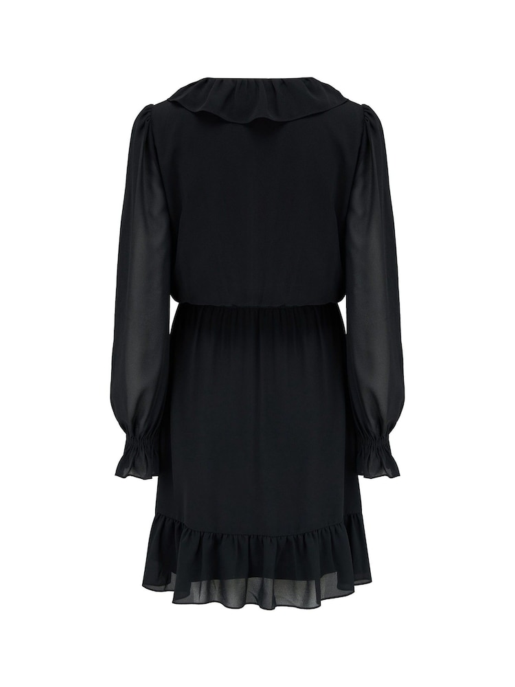 Pour Moi Black Nico Frill Detail Dress - Image 5 of 5